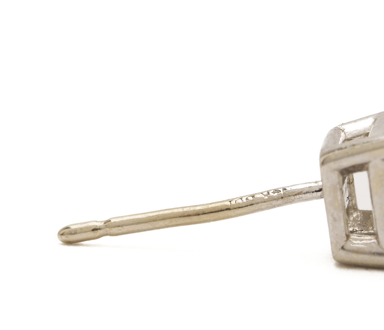 Lot 823: Three 14K Gold & Diamond Stud Earrings