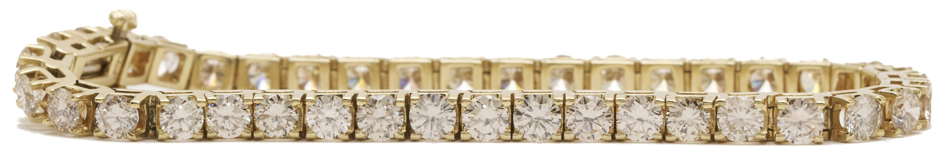 Lot 824: 14K Gold & Diamond Tennis Bracelet