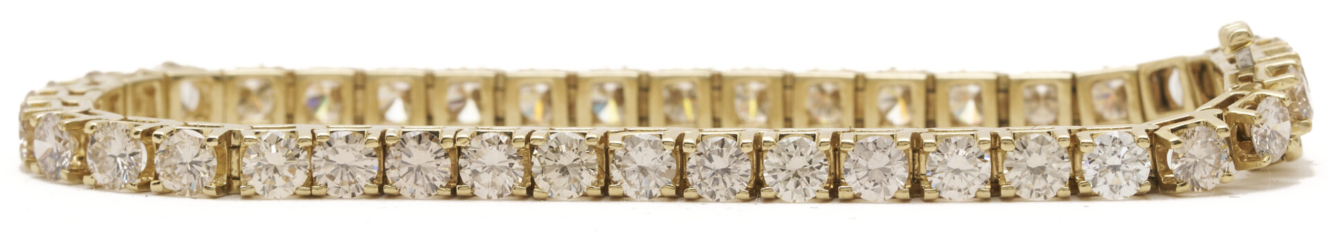 Lot 824: 14K Gold & Diamond Tennis Bracelet