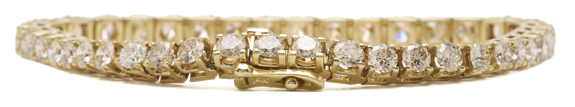 Lot 824: 14K Gold & Diamond Tennis Bracelet
