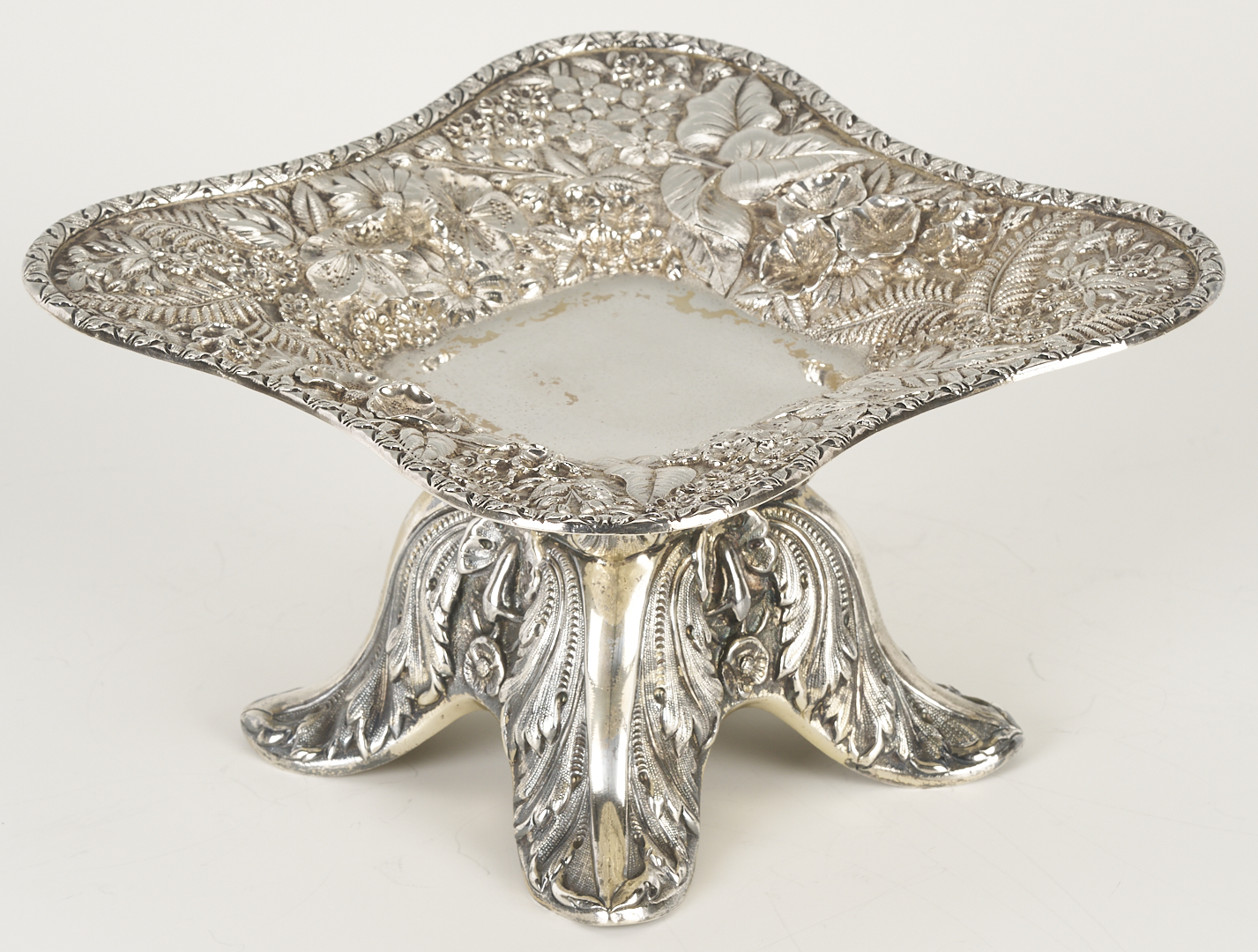 Lot 82: S. Kirk & Son Repousse Silver Tazza, c. 1860