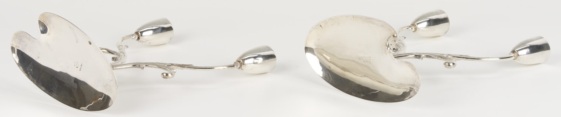 Lot 836: Pair Mid-Century Mexican Sterling Candelabra