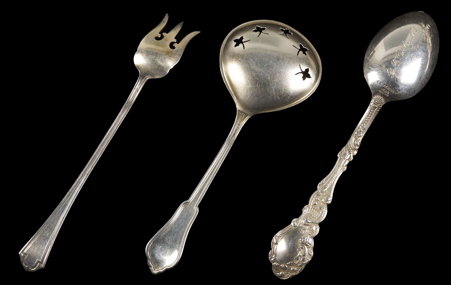 Lot 837: 36 Pcs. Assorted Sterling Silver Flatware, incl. Gorham Chantilly