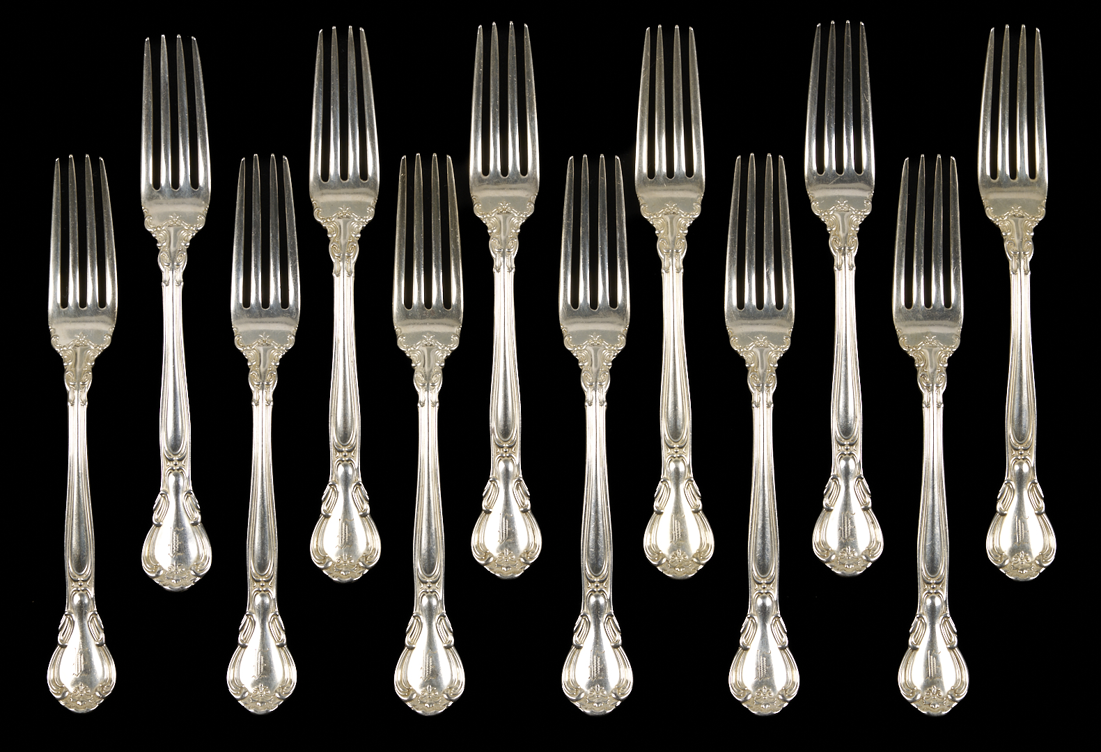 Lot 837: 36 Pcs. Assorted Sterling Silver Flatware, incl. Gorham Chantilly