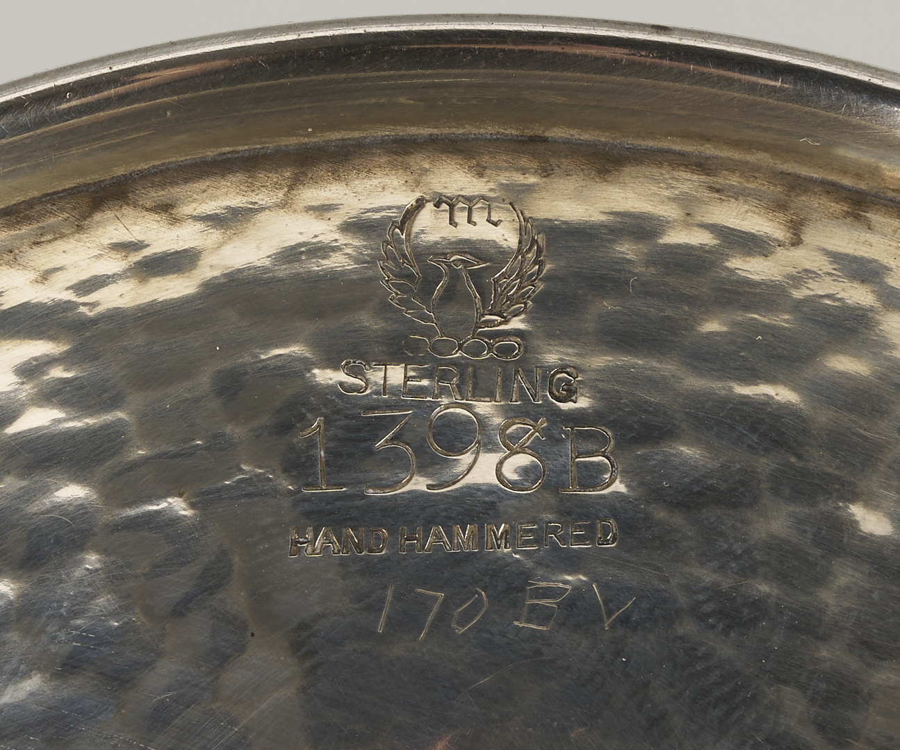 Lot 838: 10 Sterling Silver Items: Goblets, Bread Plates, Jigger, Compote