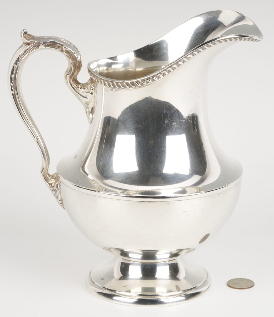 Lot 839: Poole Sterling Silver Water Pitcher