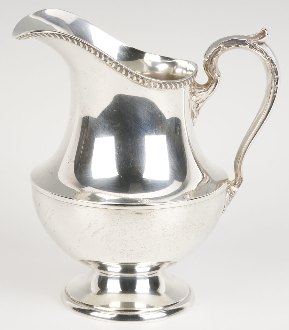 Lot 839: Poole Sterling Silver Water Pitcher