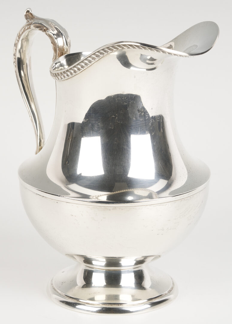 Lot 839: Poole Sterling Silver Water Pitcher