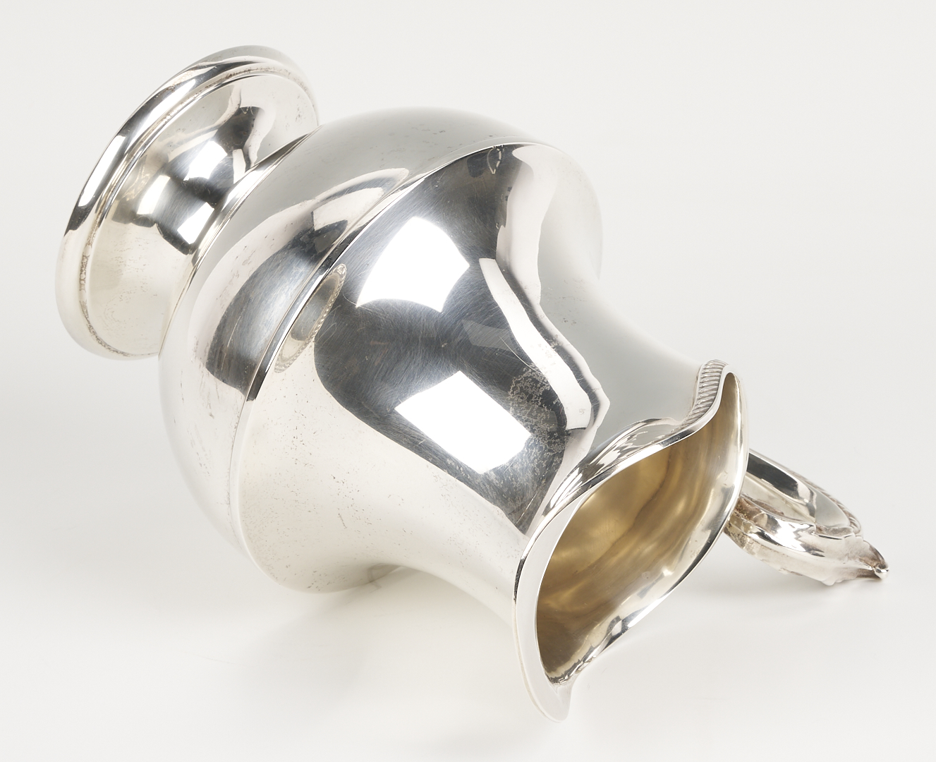 Lot 839: Poole Sterling Silver Water Pitcher