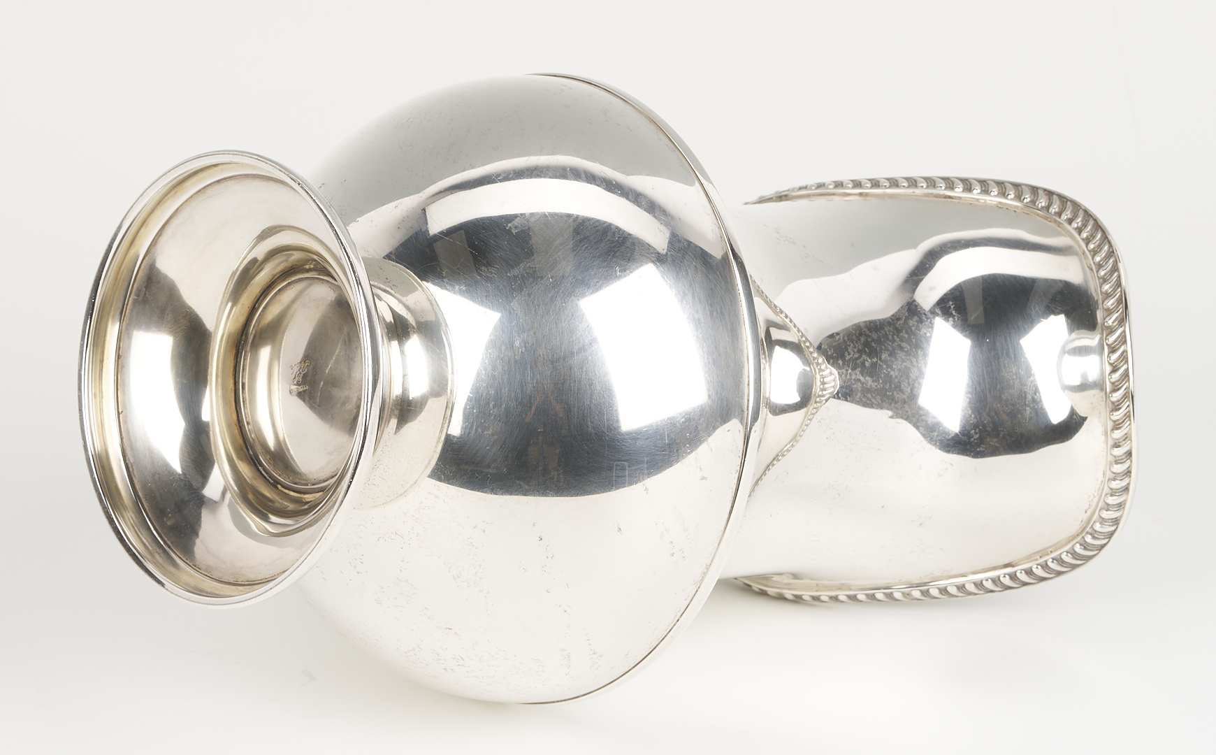 Lot 839: Poole Sterling Silver Water Pitcher