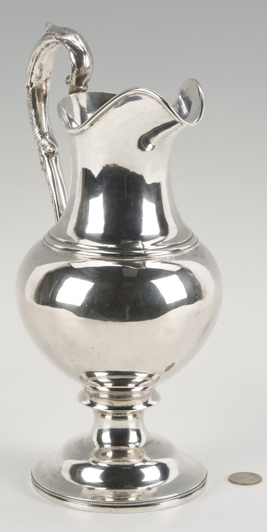 Lot 83: John Kitts Kentucky Coin Silver Pitcher