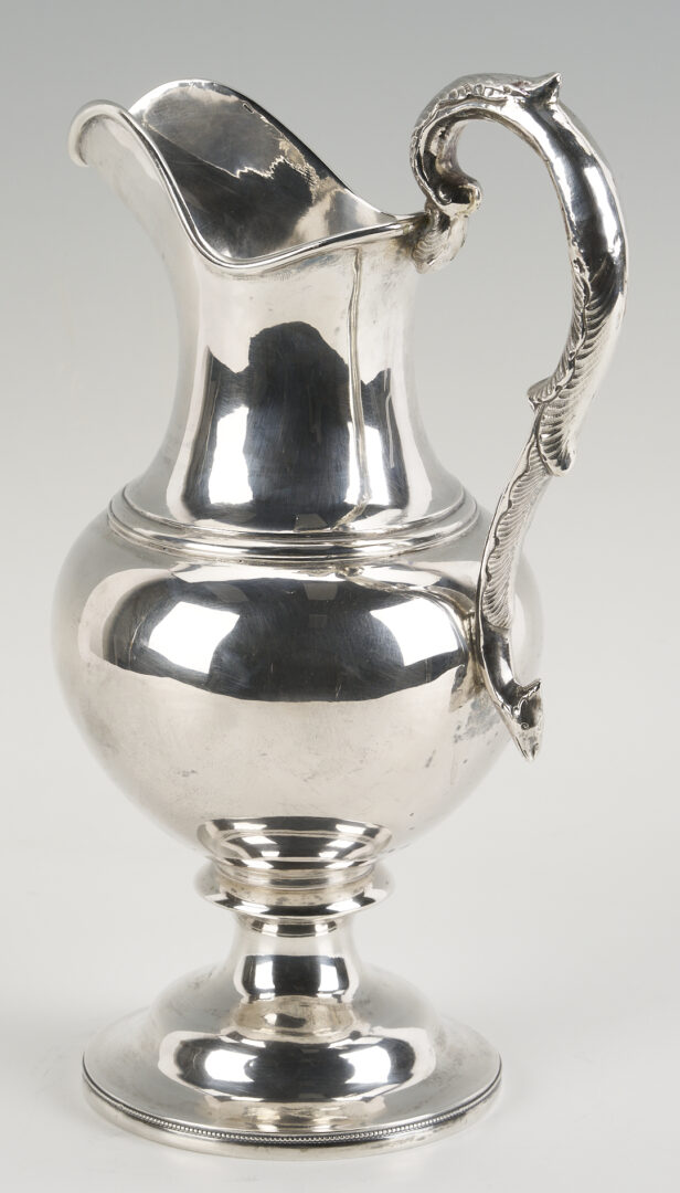 Lot 83: John Kitts Kentucky Coin Silver Pitcher