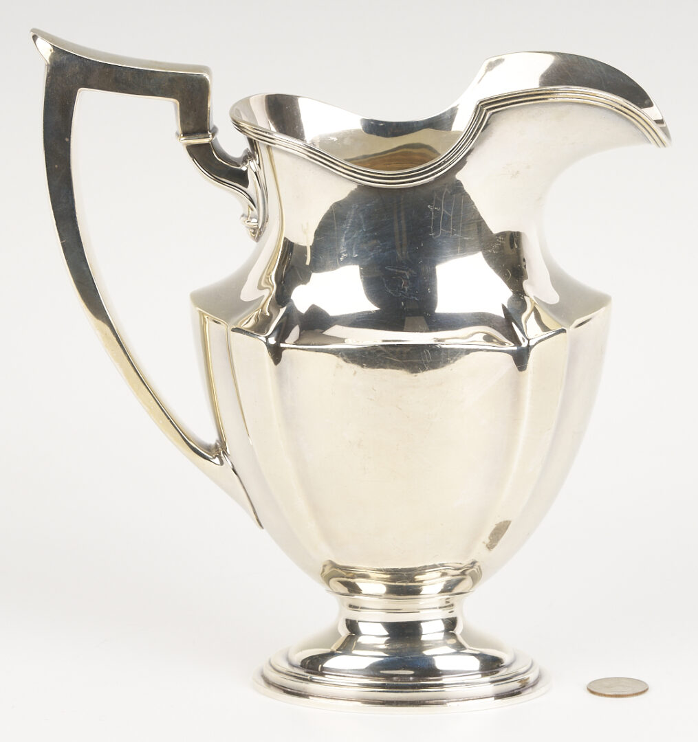 Lot 841: Gorham Sterling Silver Water Pitcher, Plymouth Pattern