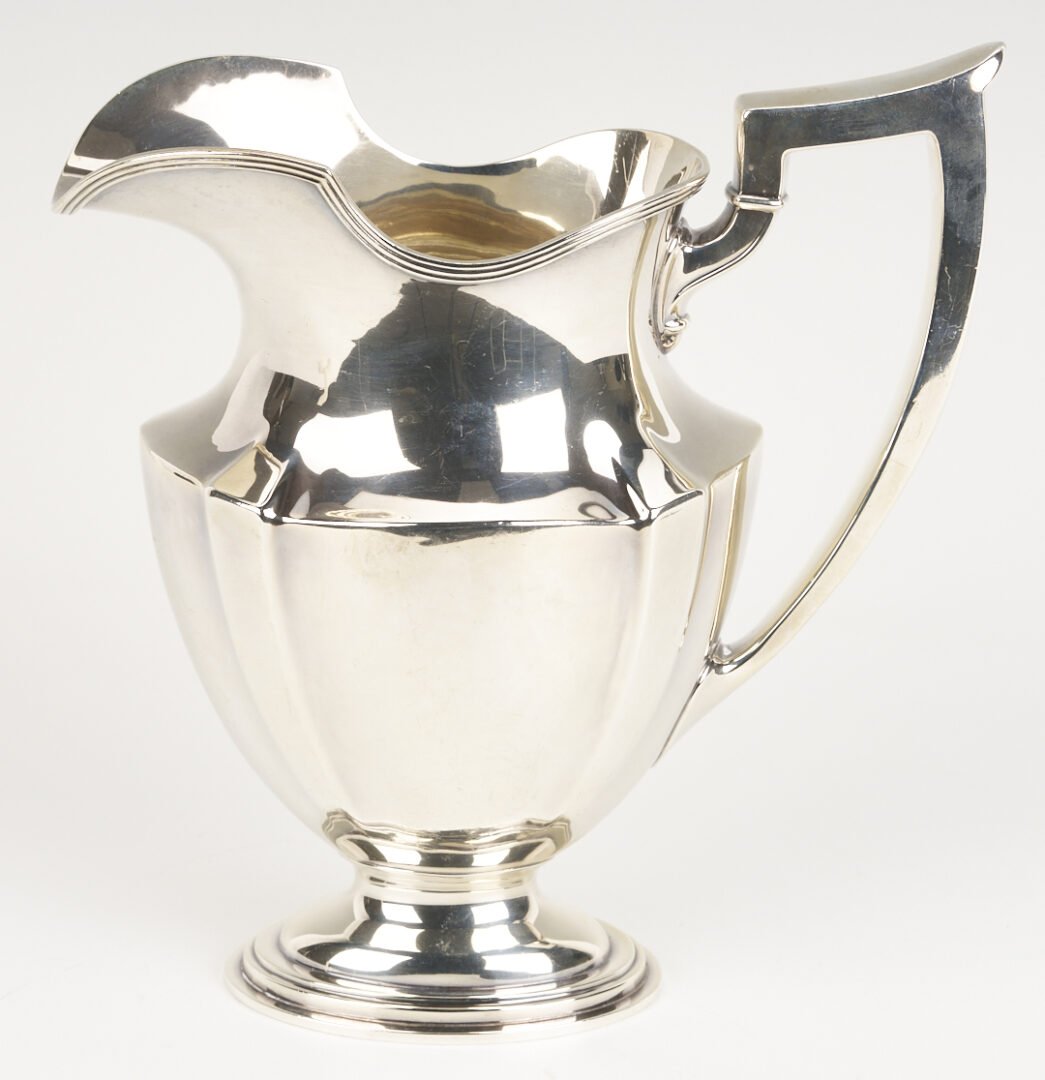 Lot 841: Gorham Sterling Silver Water Pitcher, Plymouth Pattern
