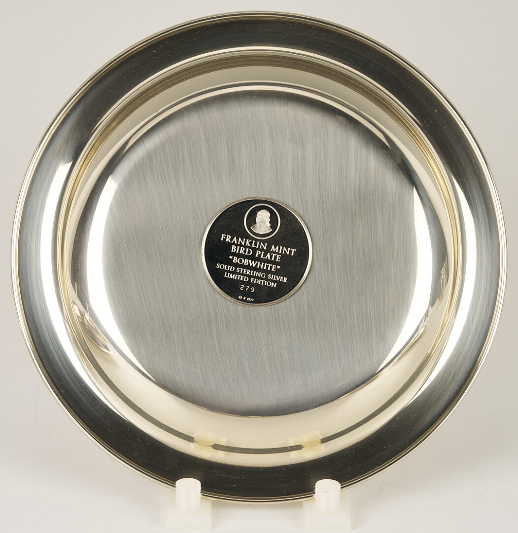 Lot 842: 6 Franklin Mint Sterling Silver Plates, incl. Andrew Wyeth, 37 oz.