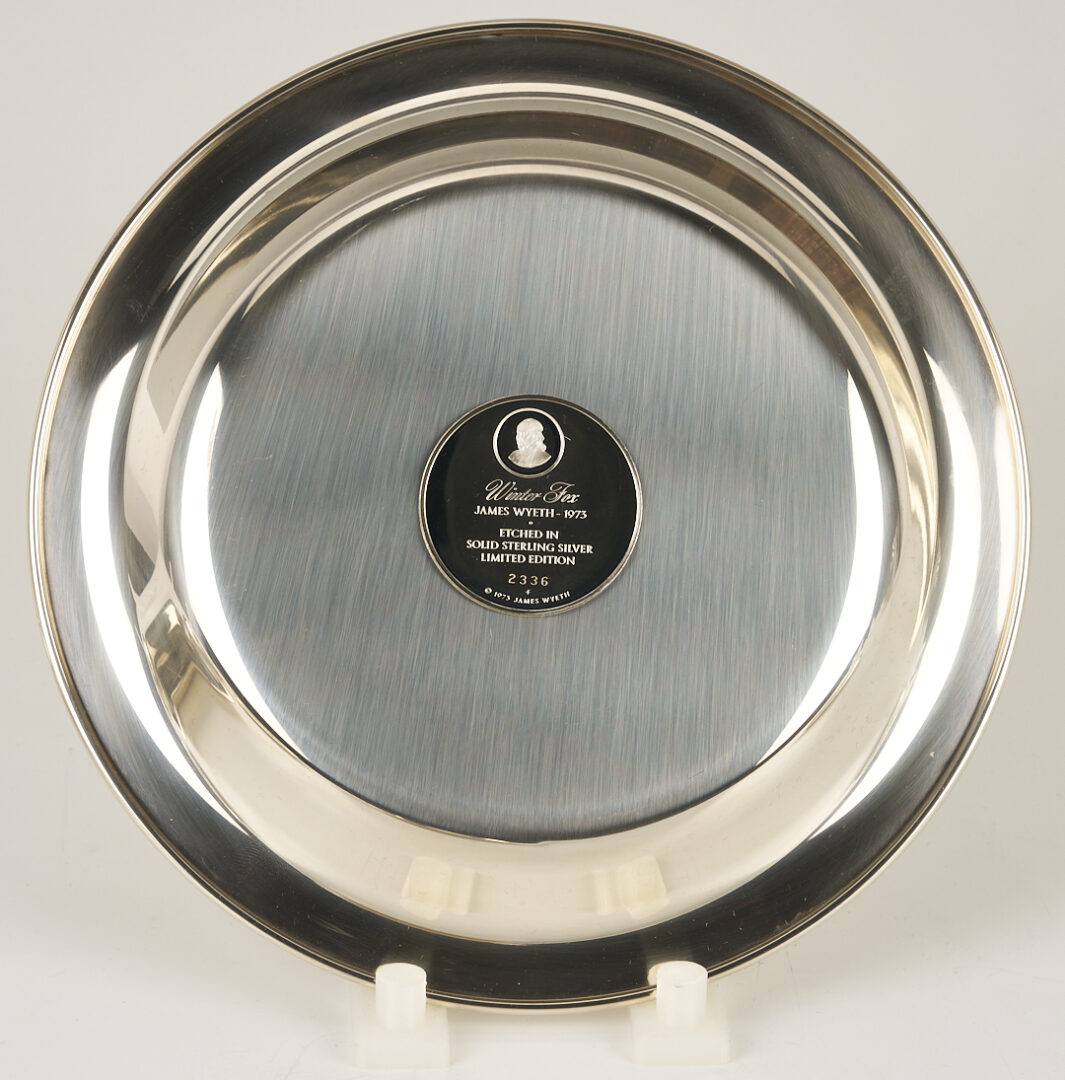 Lot 842: 6 Franklin Mint Sterling Silver Plates, incl. Andrew Wyeth, 37 oz.