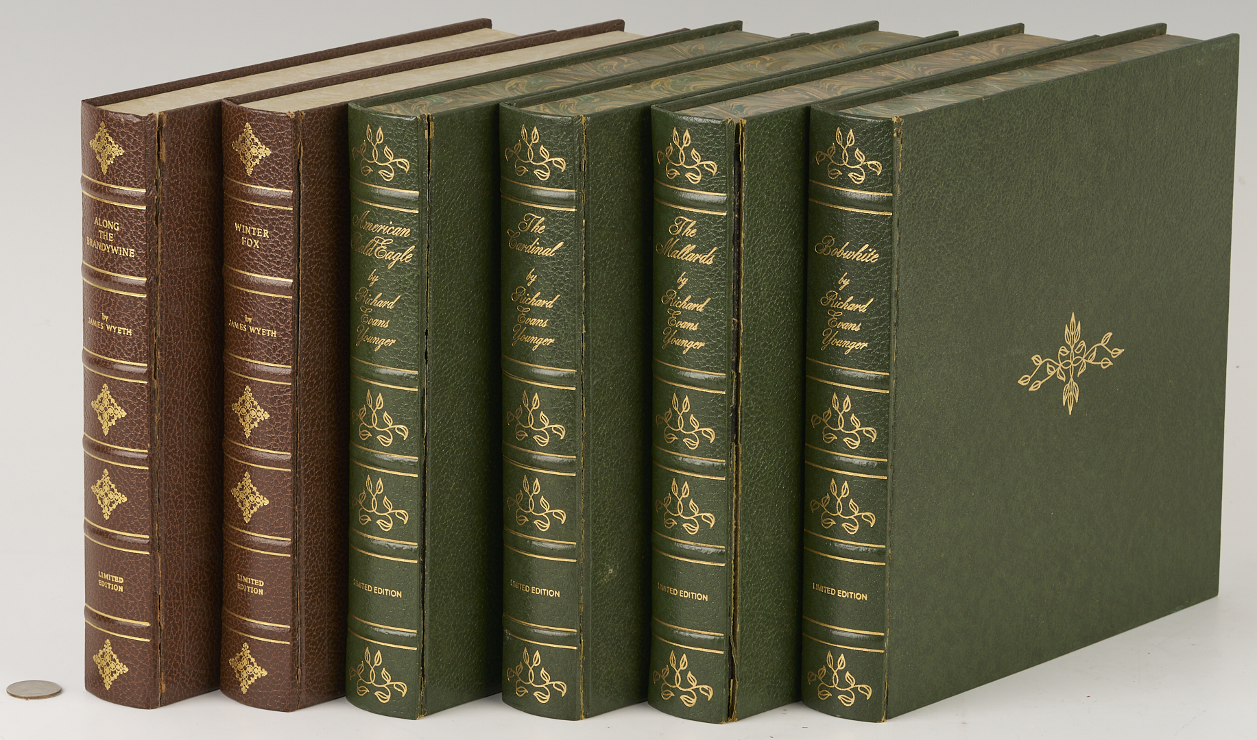 Lot 842: 6 Franklin Mint Sterling Silver Plates, incl. Andrew Wyeth, 37 oz.