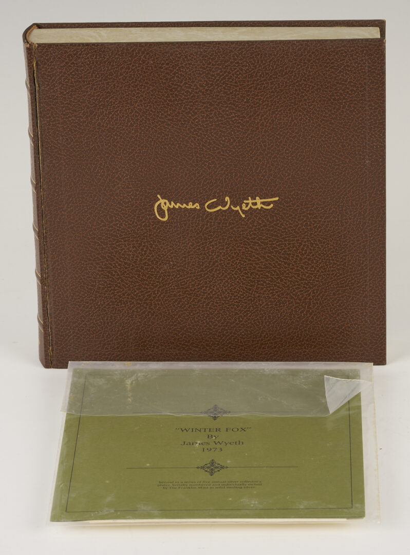 Lot 842: 6 Franklin Mint Sterling Silver Plates, incl. Andrew Wyeth, 37 oz.