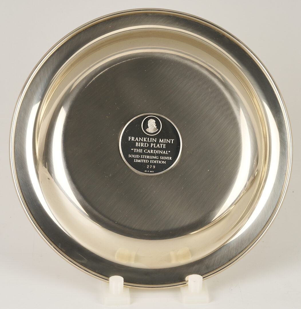 Lot 842: 6 Franklin Mint Sterling Silver Plates, incl. Andrew Wyeth, 37 oz.