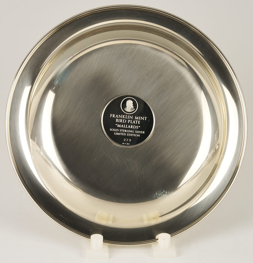 Lot 842: 6 Franklin Mint Sterling Silver Plates, incl. Andrew Wyeth, 37 oz.