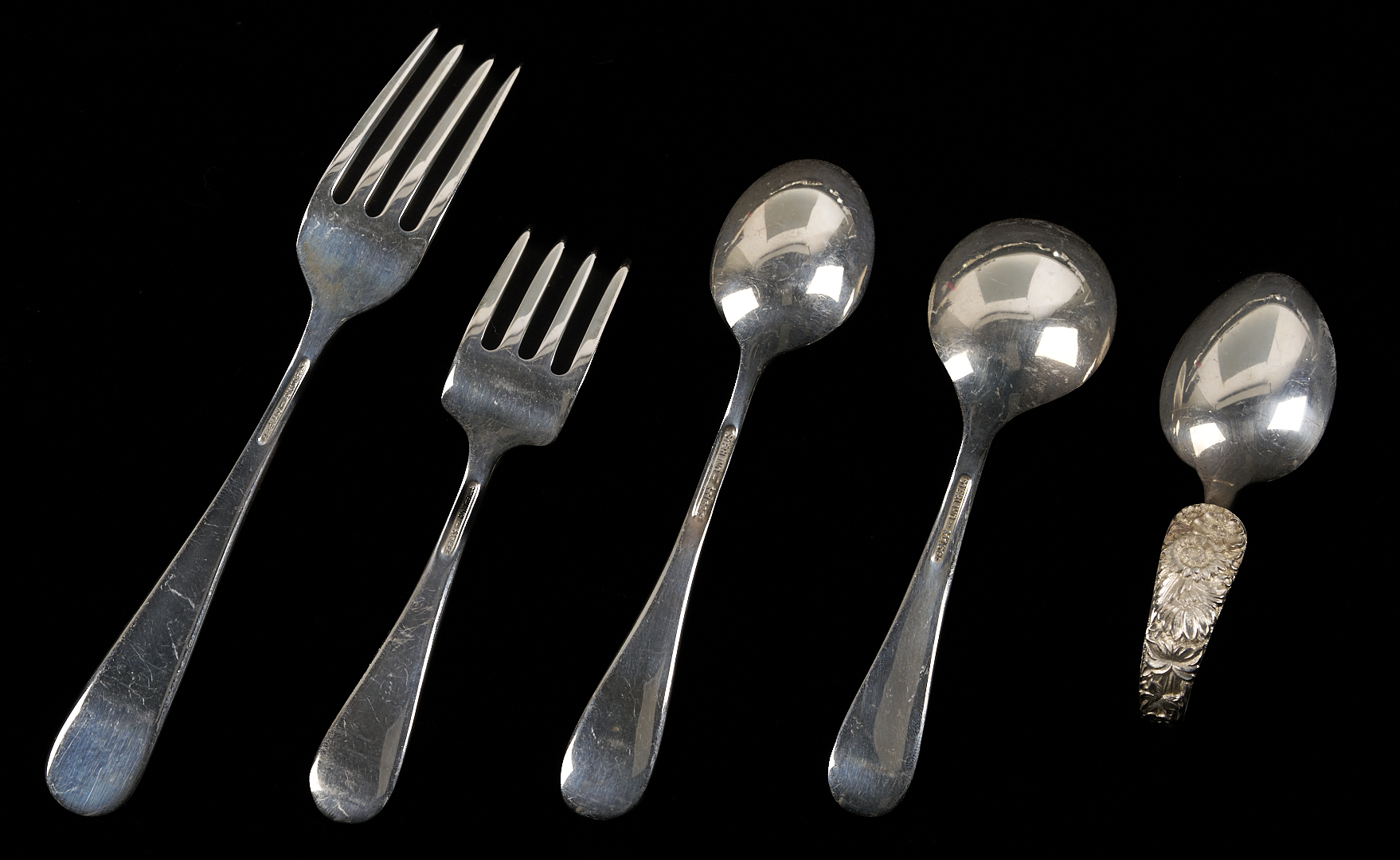 Lot 845: 37 Assorted Sterling Items, mostly Baby or Youth Related