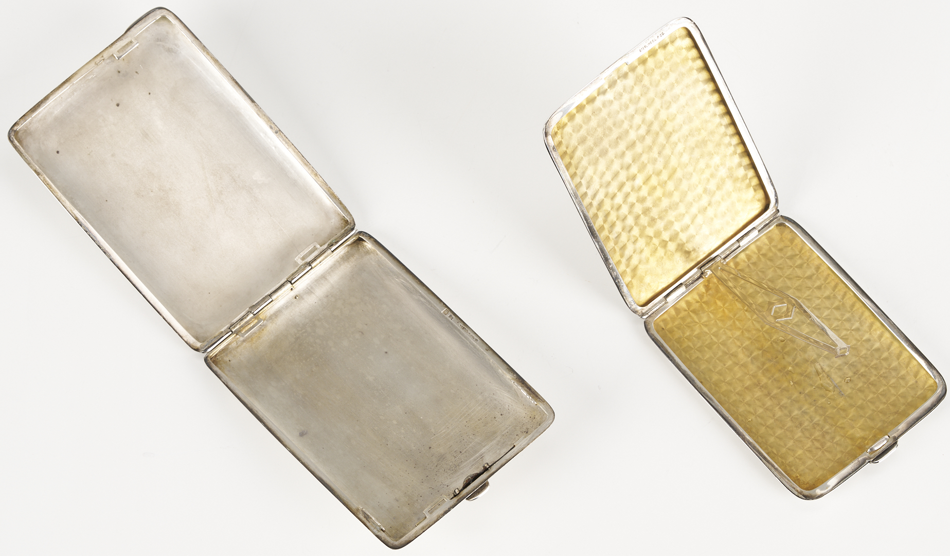 Lot 848: 8 Sterling Silver Items Incl. Flask, Card Cases