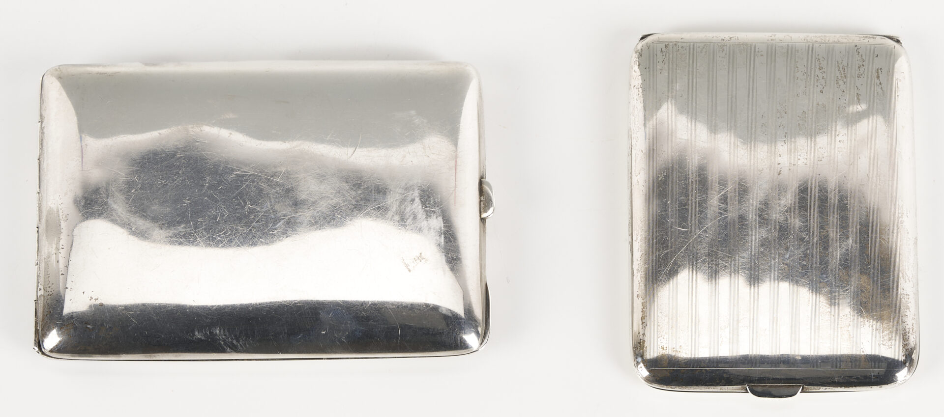 Lot 848: 8 Sterling Silver Items Incl. Flask, Card Cases