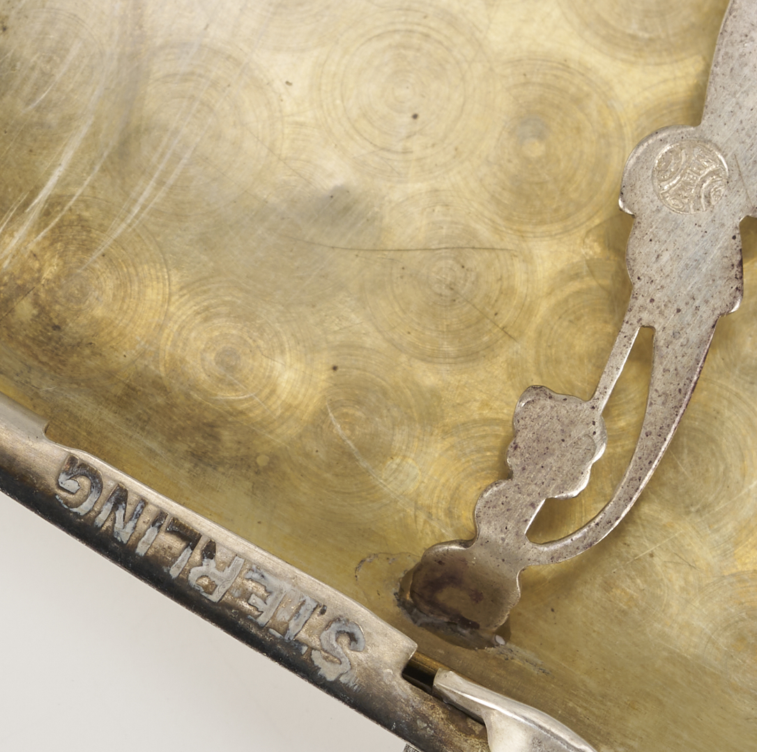 Lot 848: 8 Sterling Silver Items Incl. Flask, Card Cases