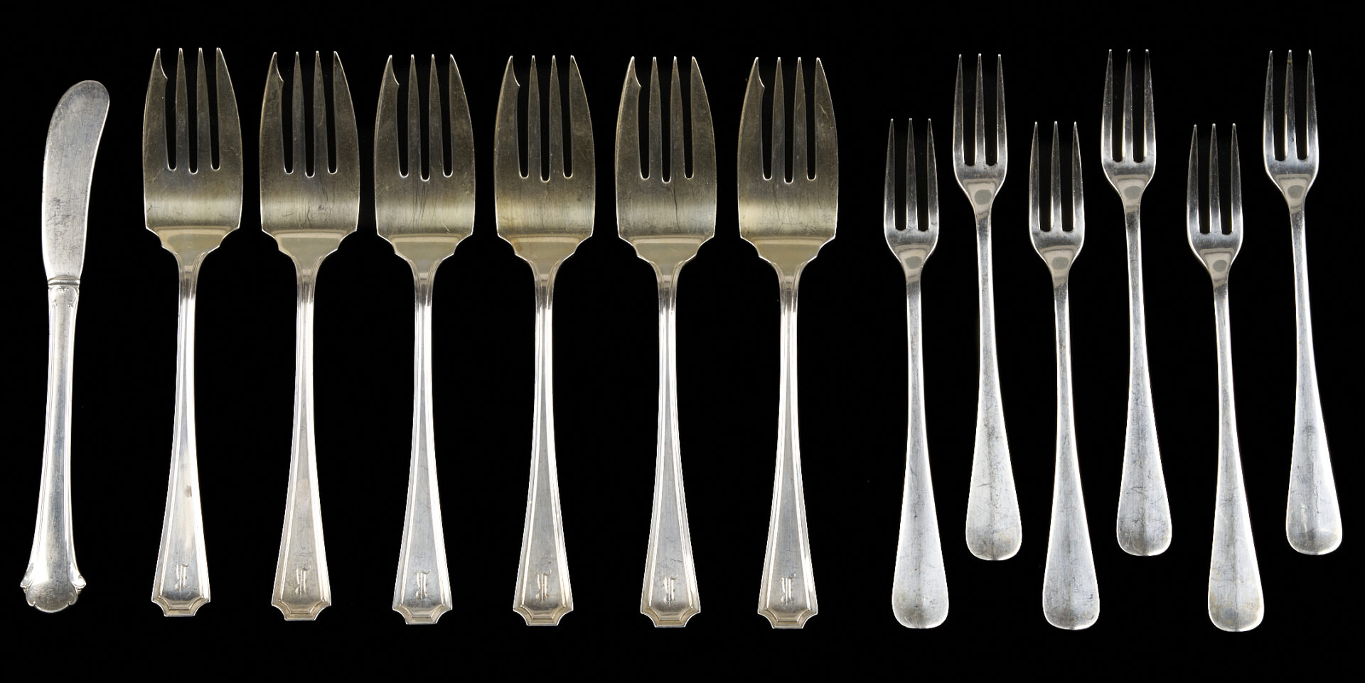 Lot 849: 33 Pcs. Assorted Sterling Silver Flatware