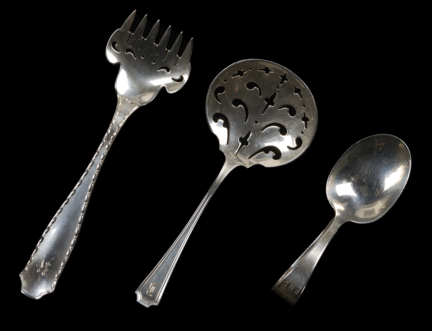 Lot 849: 33 Pcs. Assorted Sterling Silver Flatware