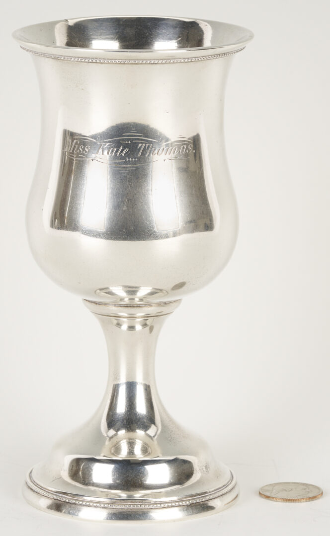 Lot 84: Kitts KY Coin Silver Goblet