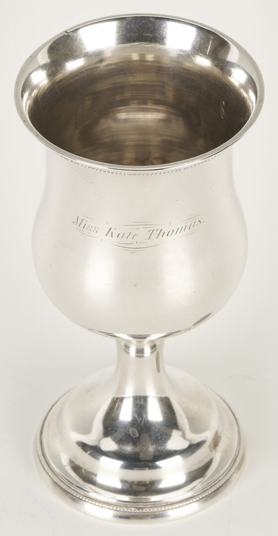 Lot 84: Kitts KY Coin Silver Goblet