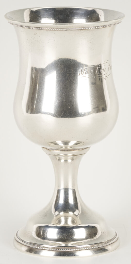 Lot 84: Kitts KY Coin Silver Goblet