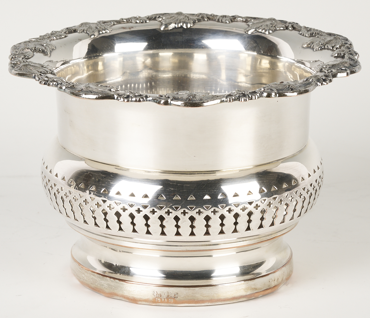 Lot 852: Sterling Entree Dish and Old Sheffield Champagne Cooler