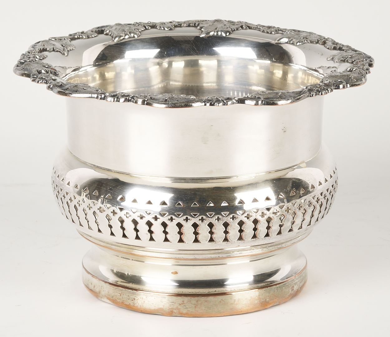 Lot 852: Sterling Entree Dish and Old Sheffield Champagne Cooler