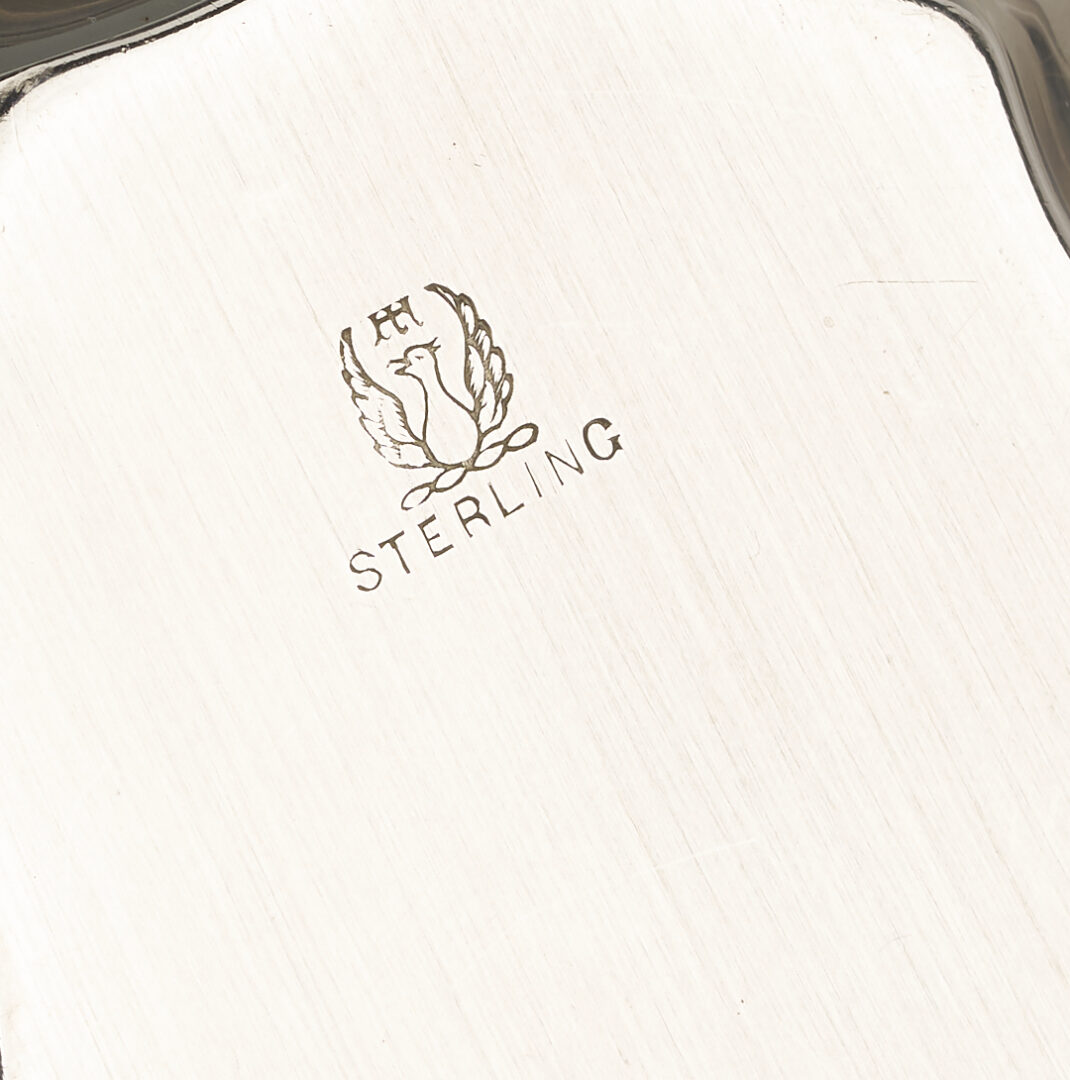 Lot 853: Antique Sterling Basket plus 2 Wood and Hughes Salts and Candy Bowl