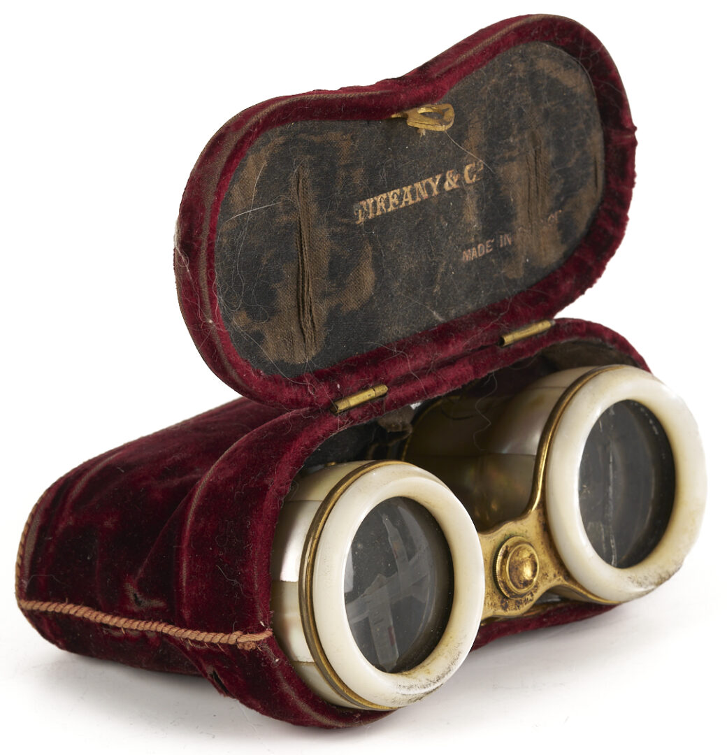 Lot 854: 9 Assorted Sterling Items plus Tiffany Opera Glasses & Lorgnette