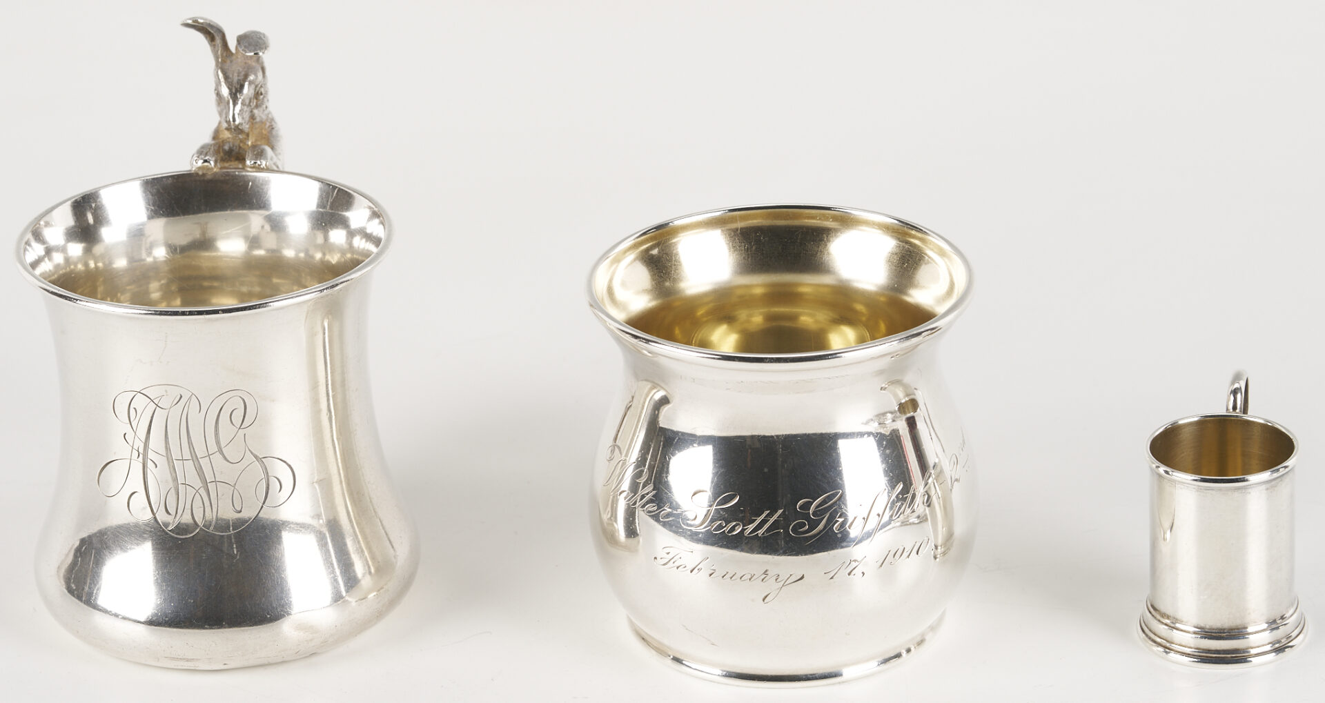 Lot 854: 9 Assorted Sterling Items plus Tiffany Opera Glasses & Lorgnette