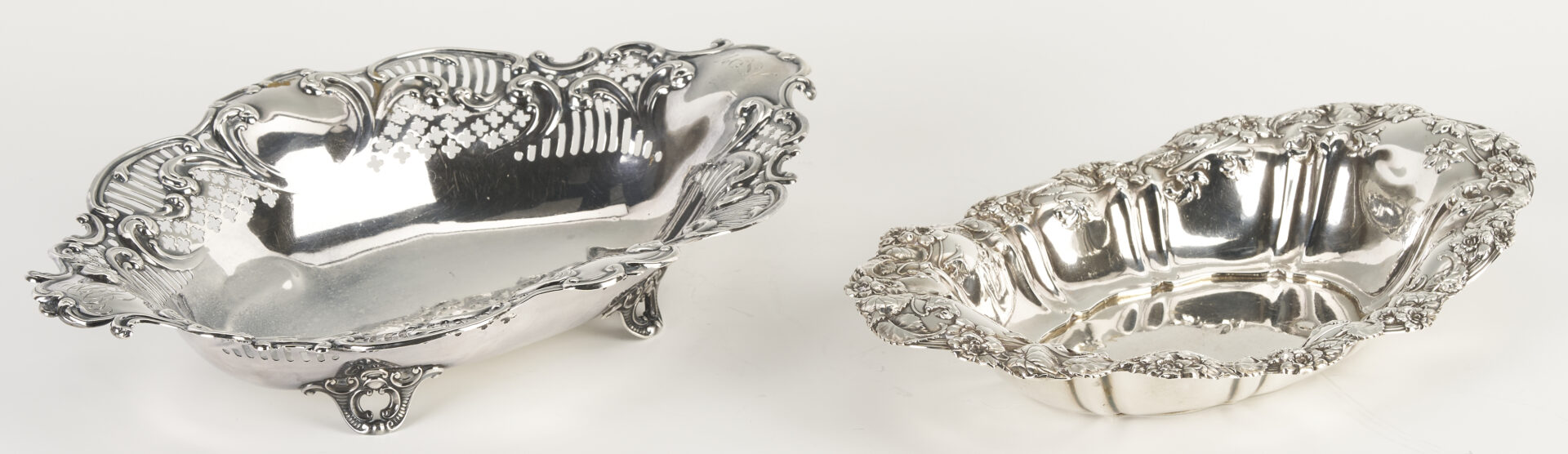 Lot 855: 2 Antique Sterling Oval Dishes