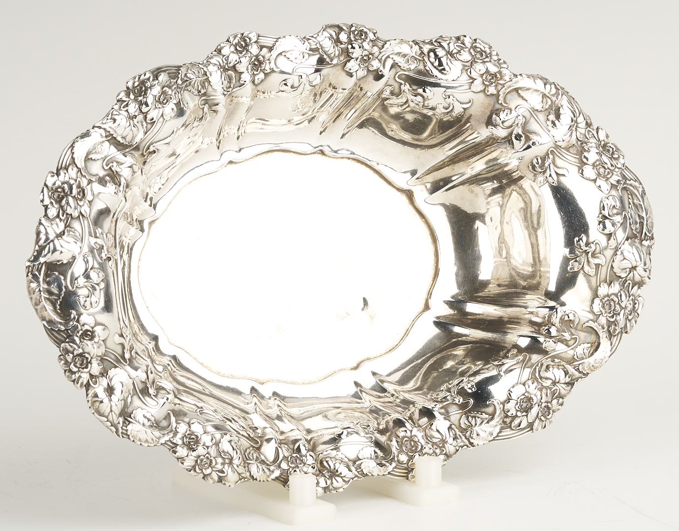 Lot 855: 2 Antique Sterling Oval Dishes