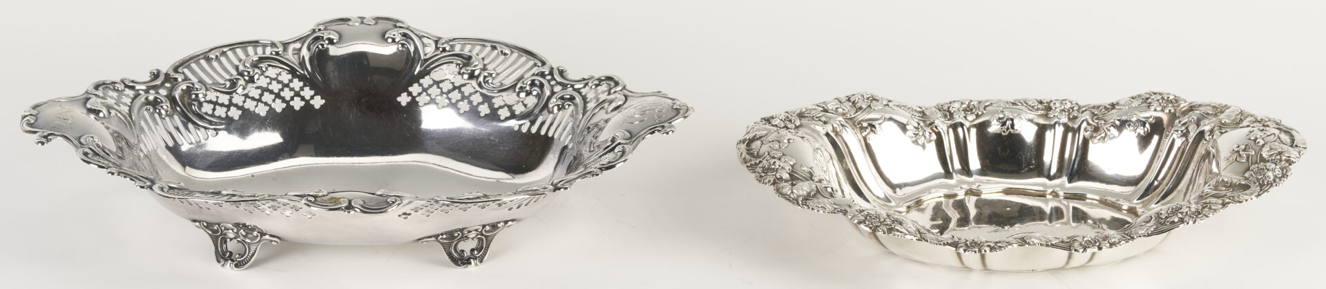 Lot 855: 2 Antique Sterling Oval Dishes