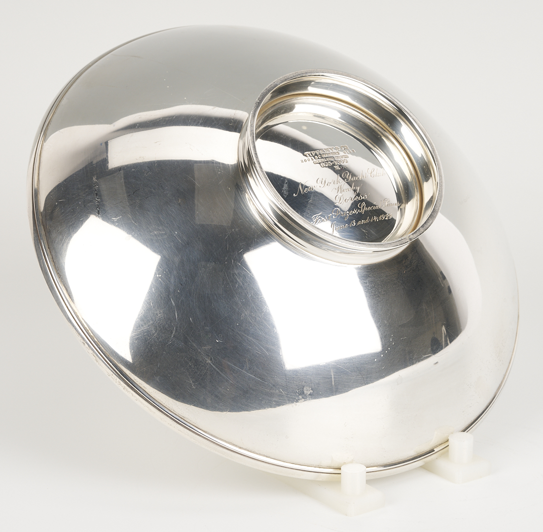 Lot 857: Tiffany Sterling NY Yacht Club Trophy Bowl, 1929