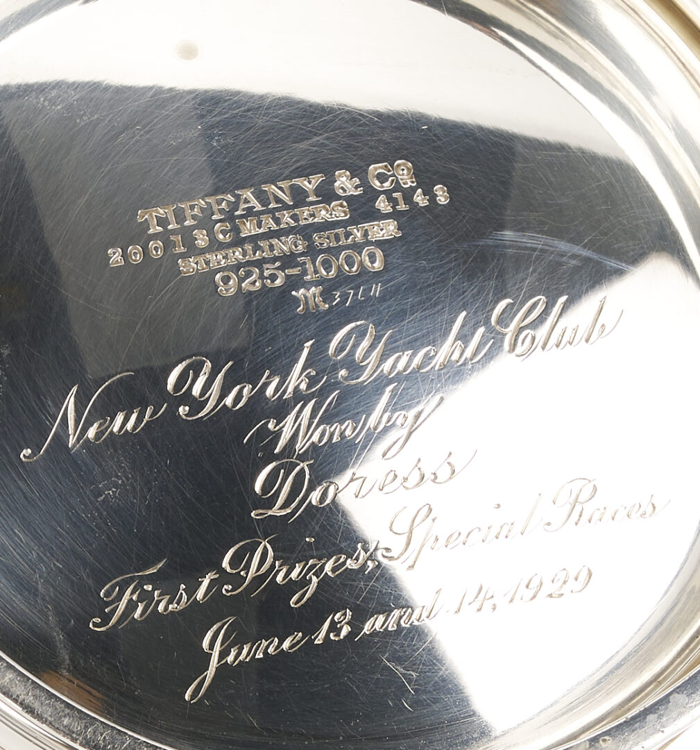 Lot 857: Tiffany Sterling NY Yacht Club Trophy Bowl, 1929