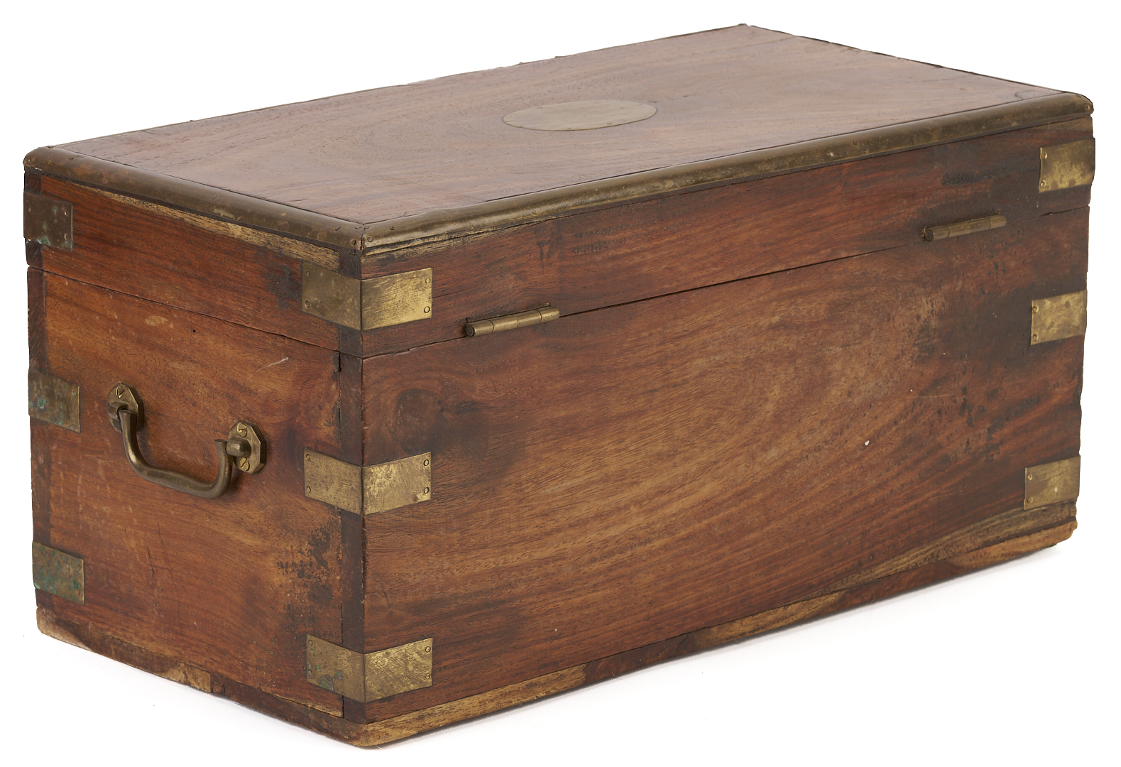 Lot 859: 3 Brass Bound or Inlay Wooden Boxes