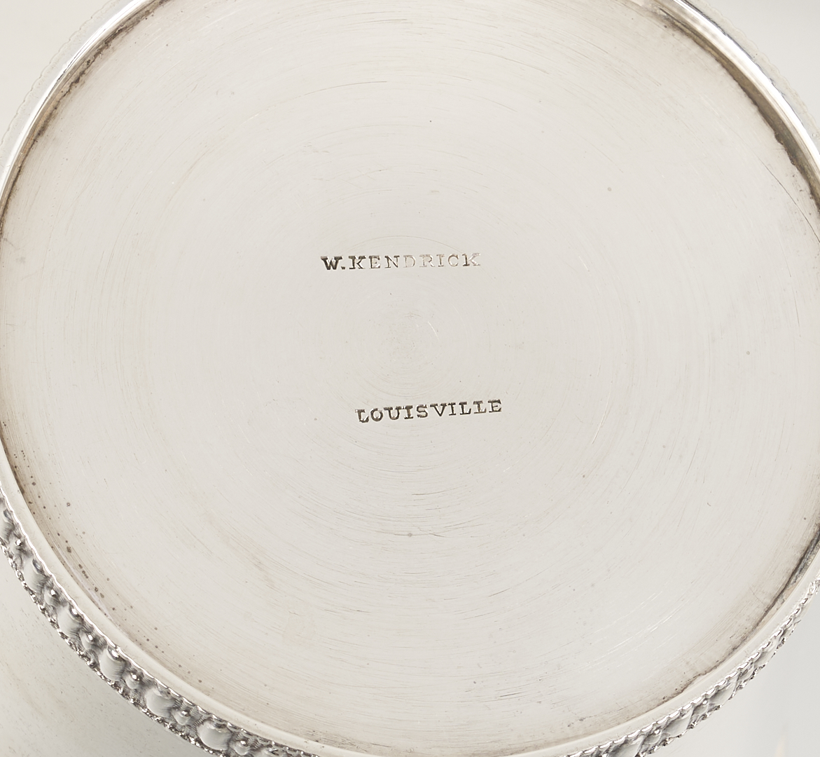 Lot 85: Kentucky Coin Silver Julep Cup by William Kendrick