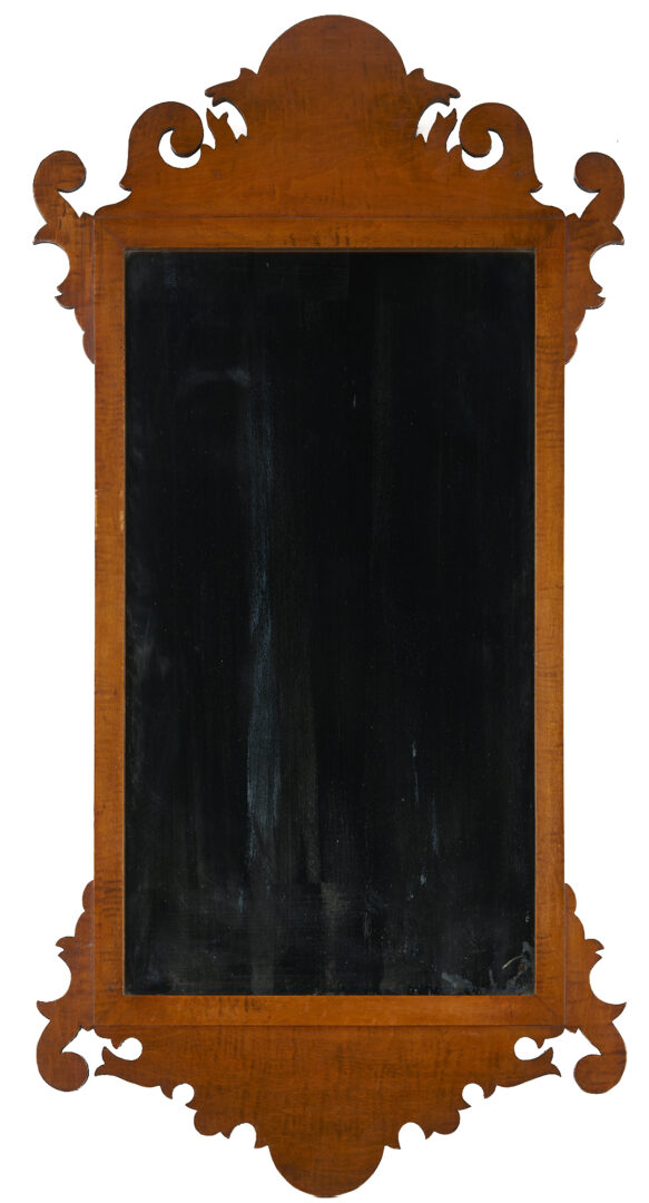 Lot 861: American Cherry Chippendale Style Mirror