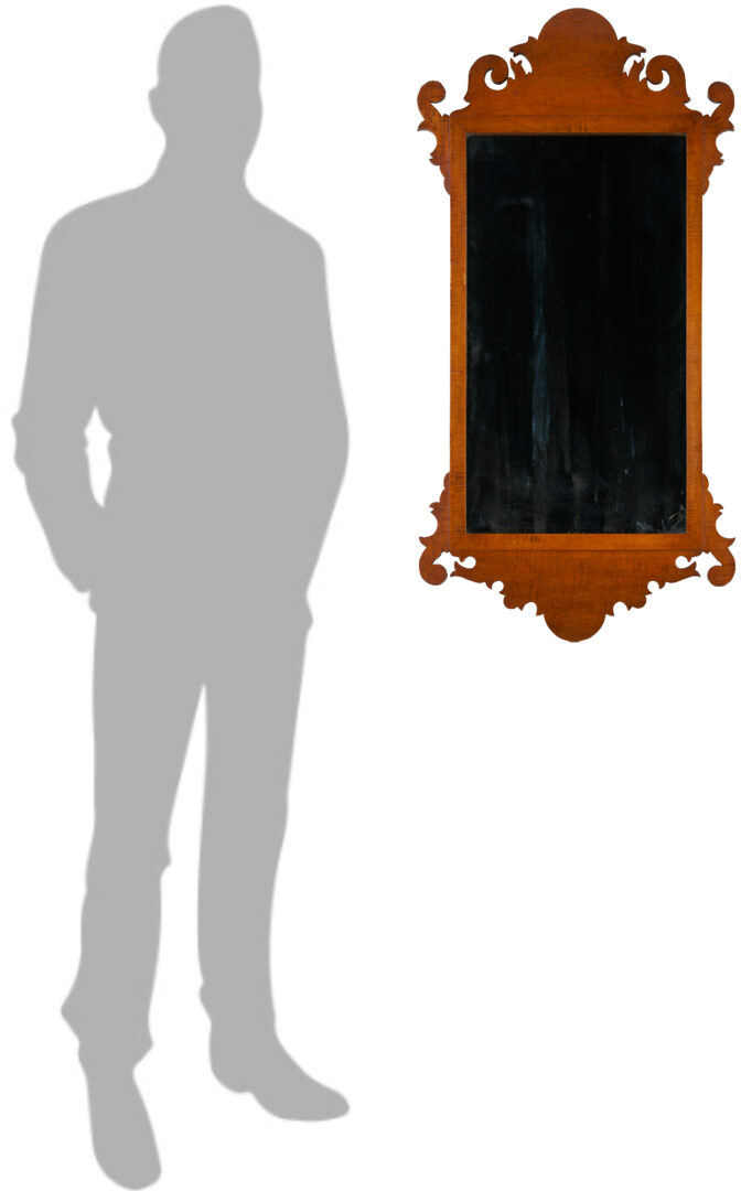 Lot 861: American Cherry Chippendale Style Mirror