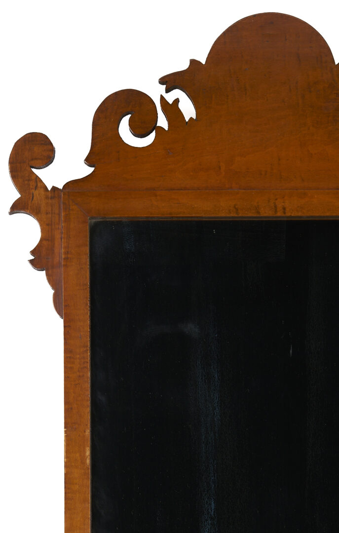 Lot 861: American Cherry Chippendale Style Mirror