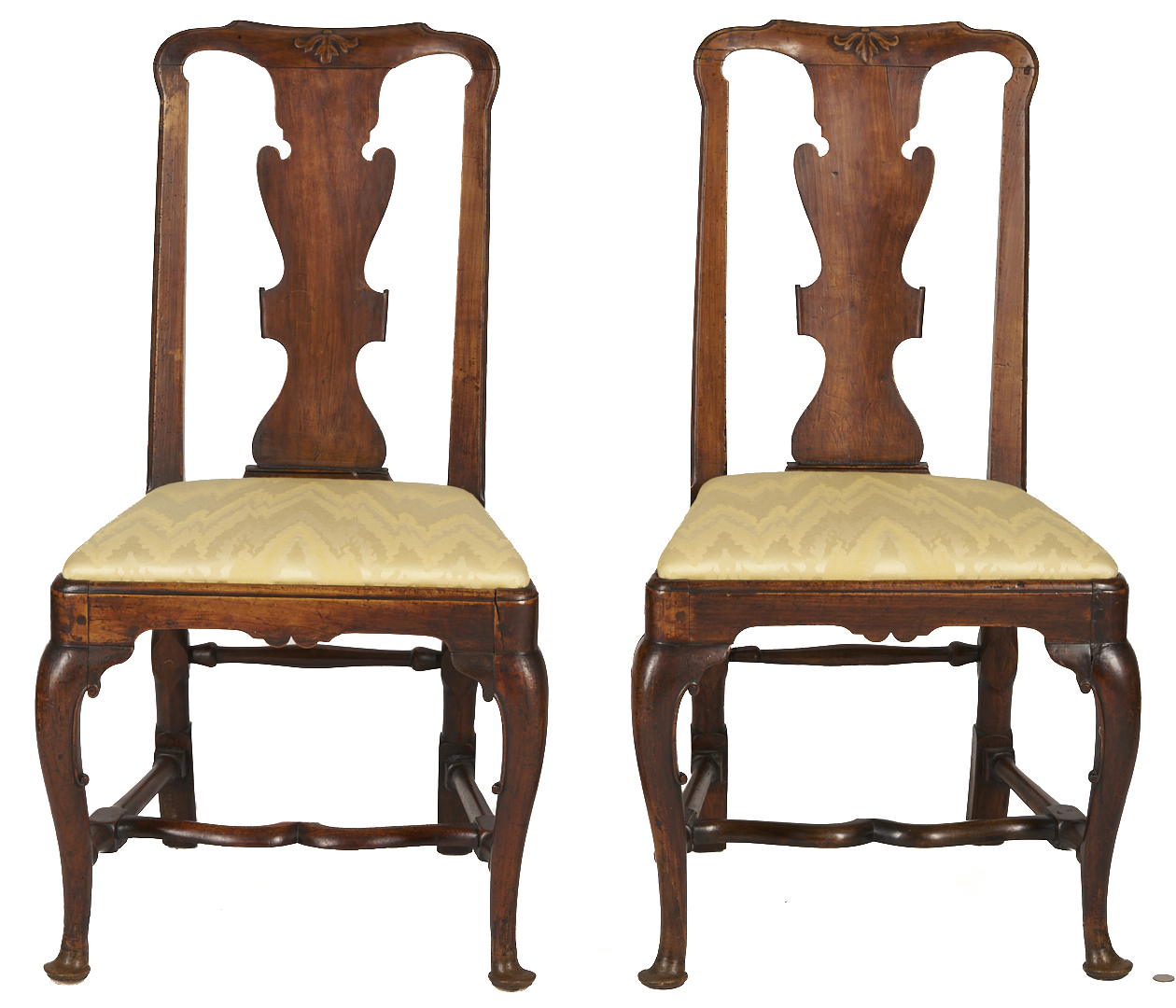 Lot 863: Pair Queen Anne Period Chairs
