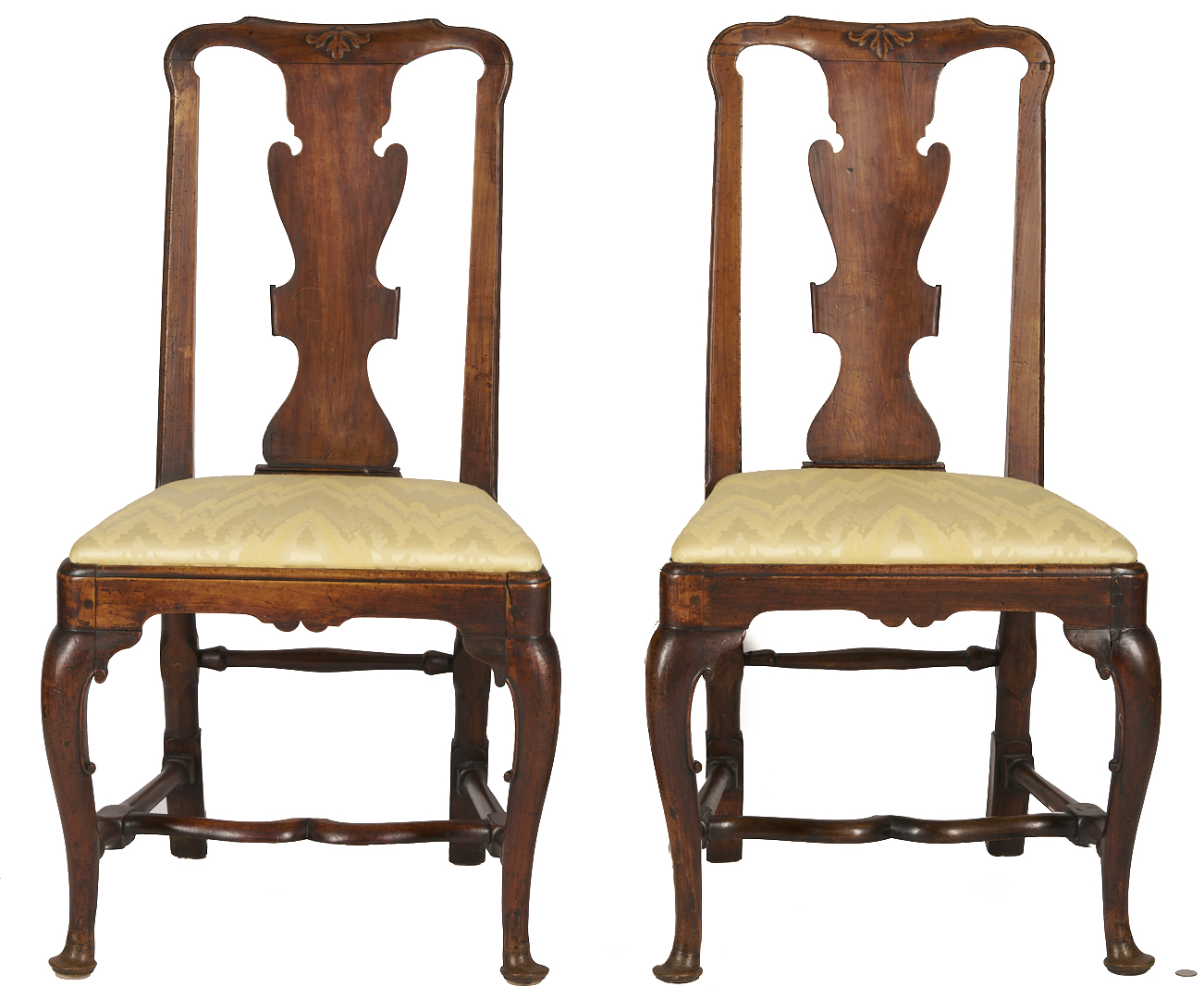 Lot 863: Pair Queen Anne Period Chairs